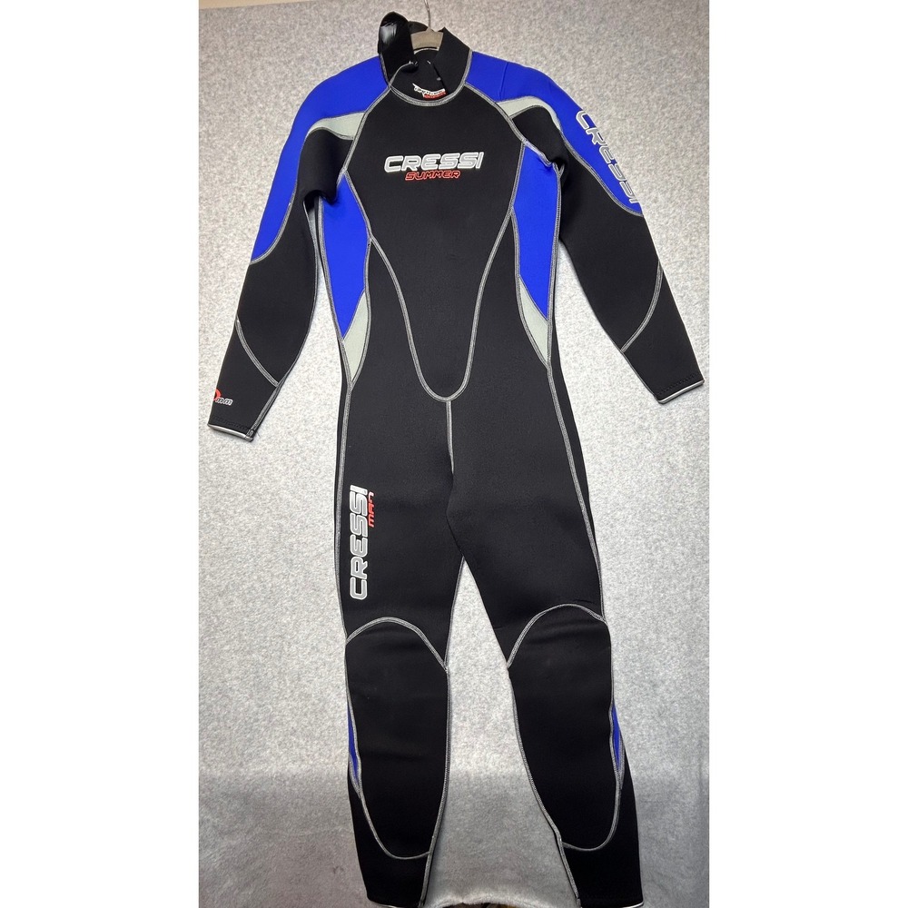 Cressi Summer Wetsuit Men S Black Blue 2.5mm Full Body Scuba Diving Gorpcore